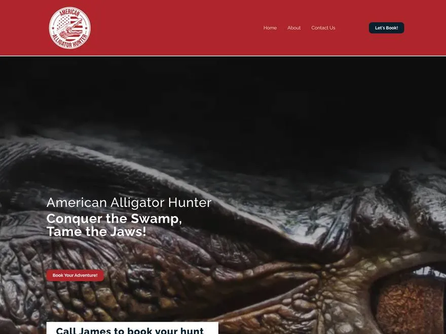 American Alligator Hunter website built by Sparkler Digital
