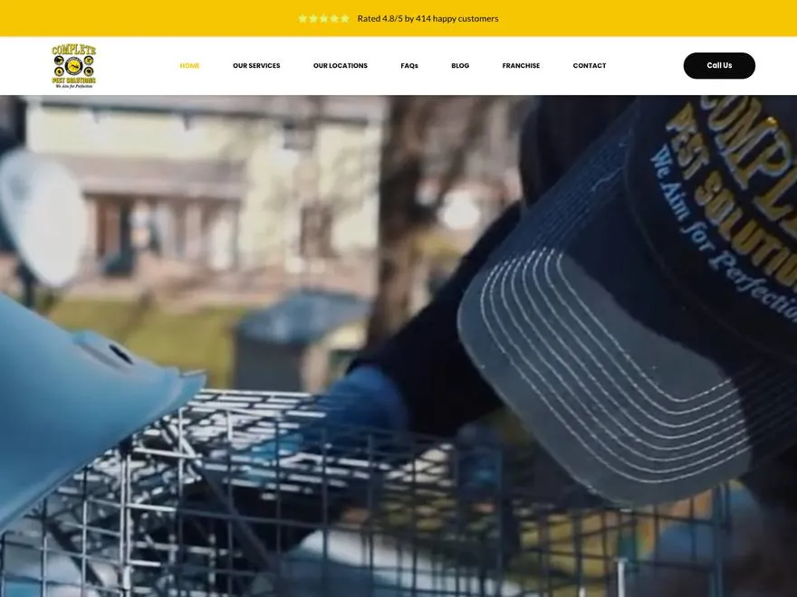 Complete Pest Solution website built by Sparkler Digital