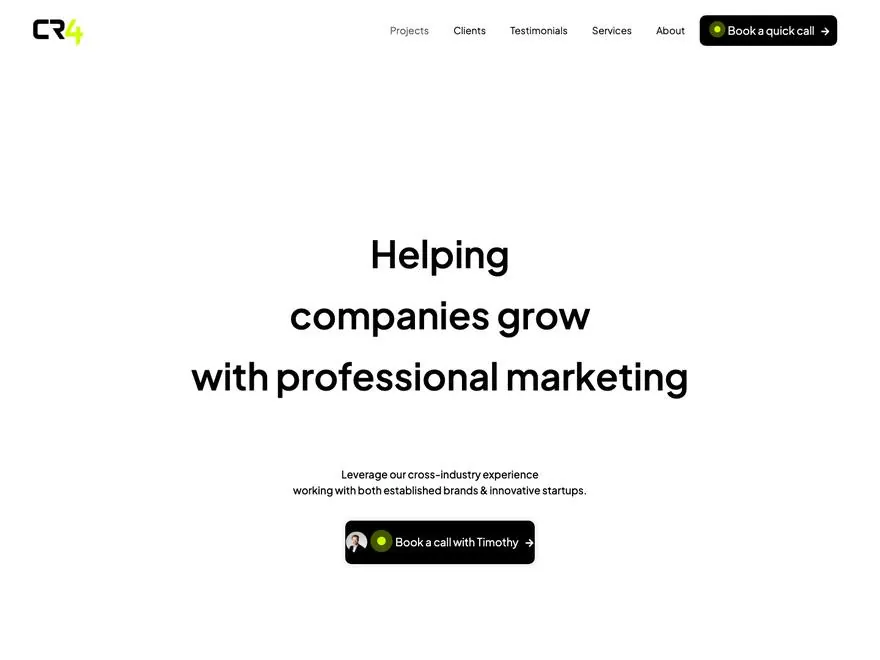 Creative4 website built by Sparkler Digital