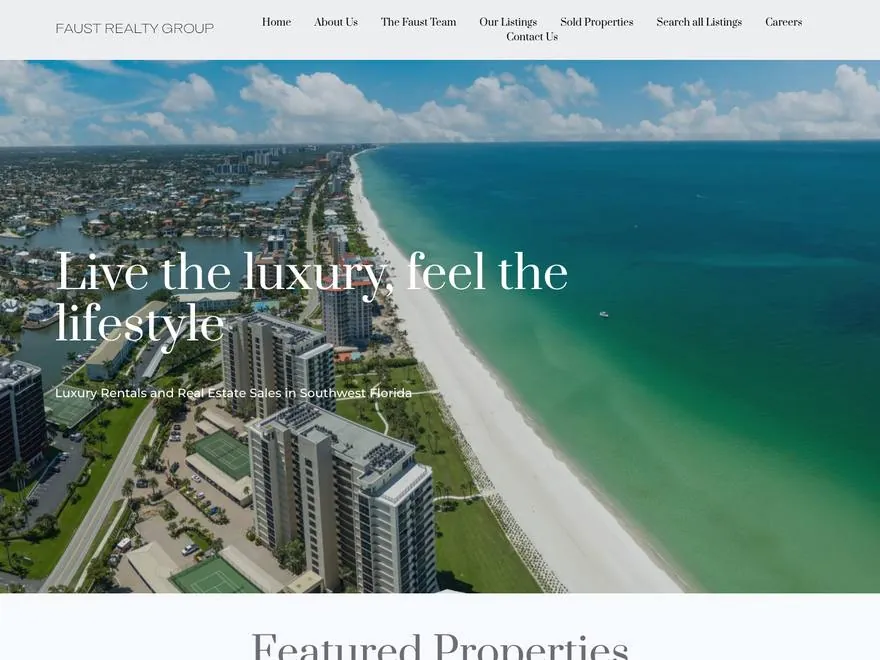 Faust Realty Group website built by Sparkler Digital