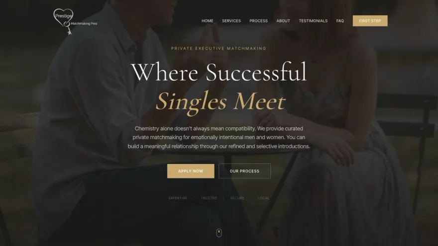 Prestige Matchmaking Pros website