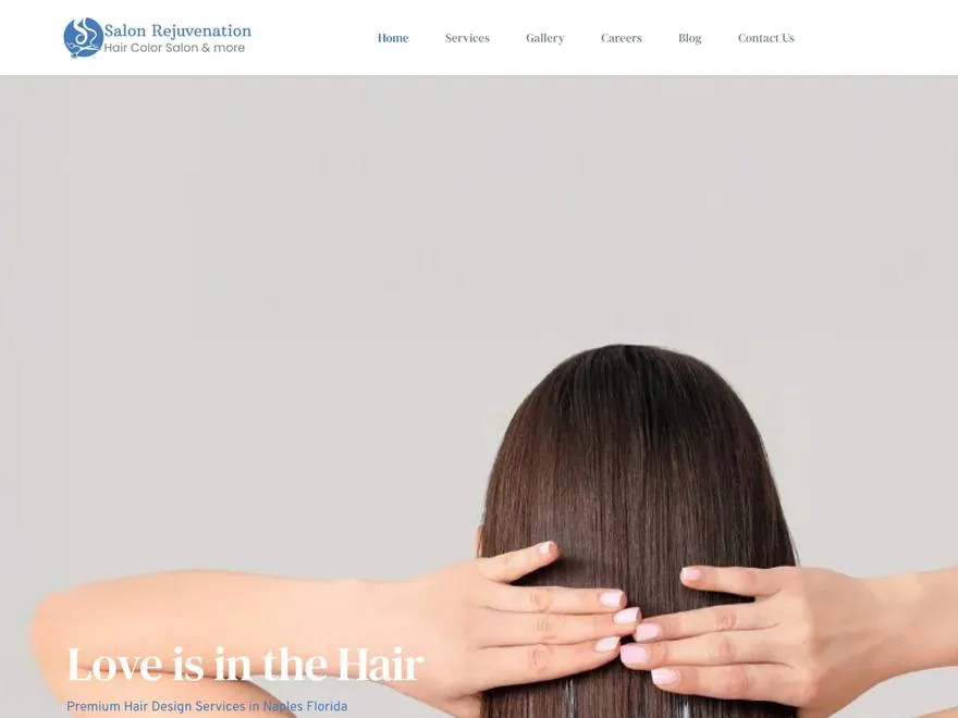Salon Rejuvenation website built by Sparkler Digital