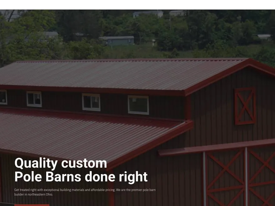 Superb Barns website built by Sparkler Digital