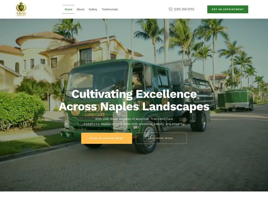 Tron Land Care website