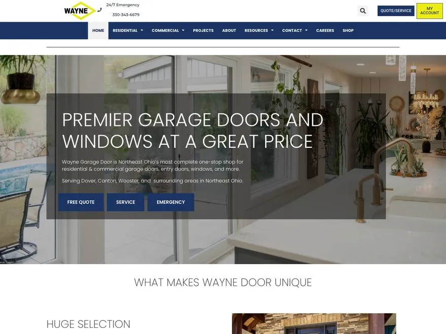 Wayne Door website